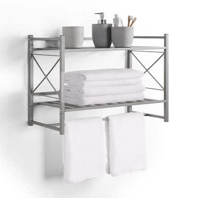 Classic Square Bathroom Shelf - 9.5"D x 18"W x 19.6"H