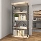 preview thumbnail 16 of 74, Brown Wood 3 Shelves Shelving Unit - 48 x 17 x 34