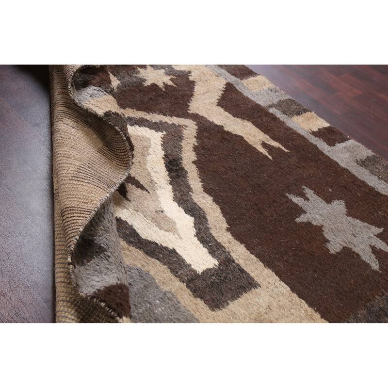 Abstract Moroccan Oriental Wool Area Rug Hand-knotted Bedroom Carpet - 5'9" x 9'6"
