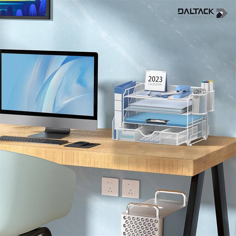 4 Trays Letter Tray Paper Organizer - 14"D x 9"W x 5"H