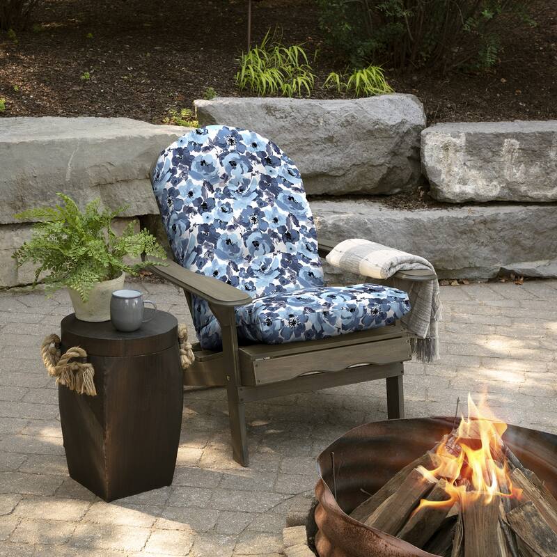 ARDEN Outdoor Plush Modern Tufted Adirondack Cushion, Set of 2, 20 x 18