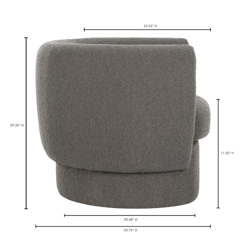 Aurelle Home Kindra Modern Fuzzy Upholstered Accent Chair