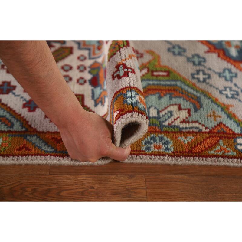 Geometric Kazak Indian Runner Rug Hallway Handmade Wool Carpet - 2'6"x 10'3"