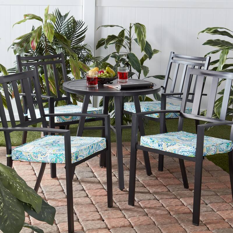 Greendale Home Fashions 18-Inch Square Outdoor Chair Pad (4-Pack)
