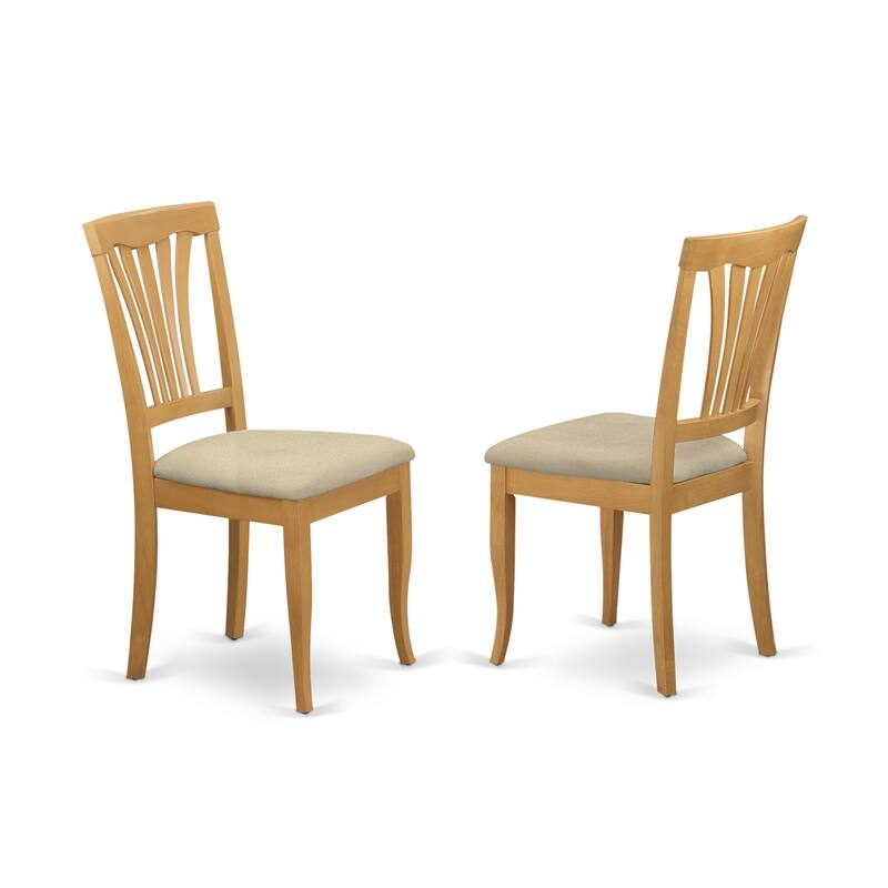 Modern Dining Chairs - Set of 2 - Wood Seat - Black Cherry Finish - Kitchen Accent Chairs