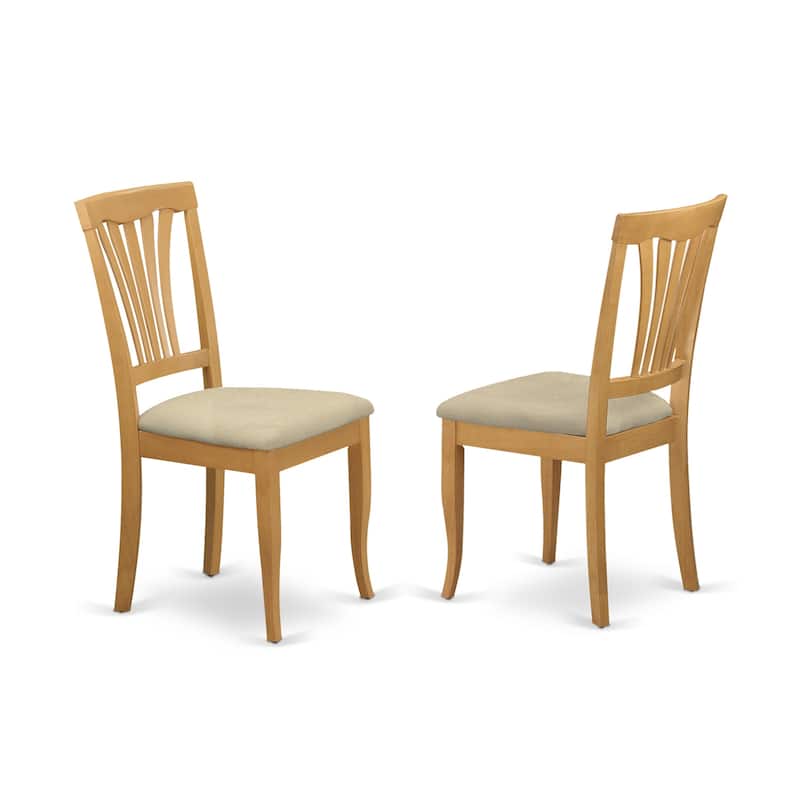 Modern Dining Chairs - Set of 2 - Wood Seat - Black Cherry Finish - Kitchen Chairs