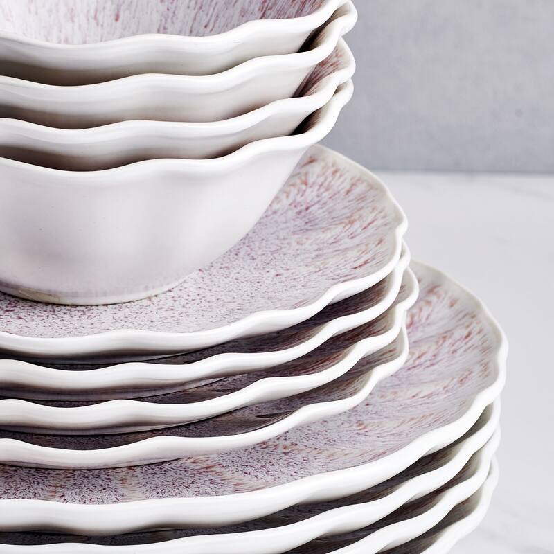 Mikasa Isla Pink 12-Piece Dinnerware Set, Service for 4 Set