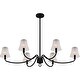 preview thumbnail 4 of 5, McKinney 6-Light Matte Black Linear Chandelier