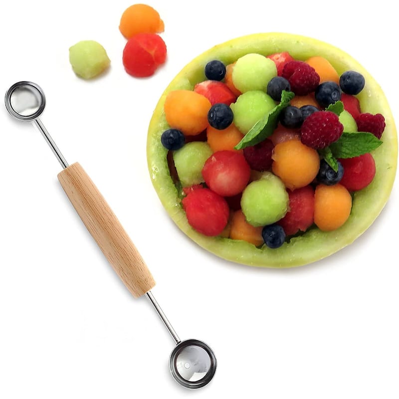 Norpro Double Melon Baller - Easily Scoop Decorative Balls of Fruit, Cheese or Ice Cream