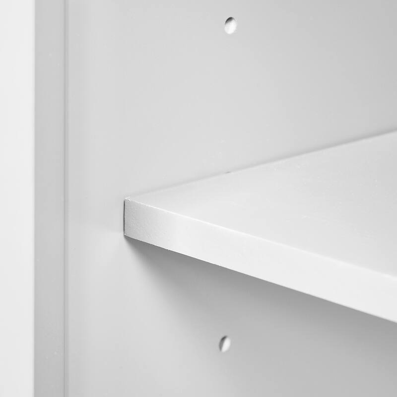 GDFStudio - Halcyon Modern Freestanding Bathroom Vanity with Ceramic Sink and Soft-Closing Storage Doors & Silver Handles