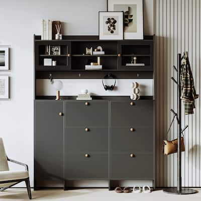 Multifunctional Shoe Cabinet with Storage Shelf