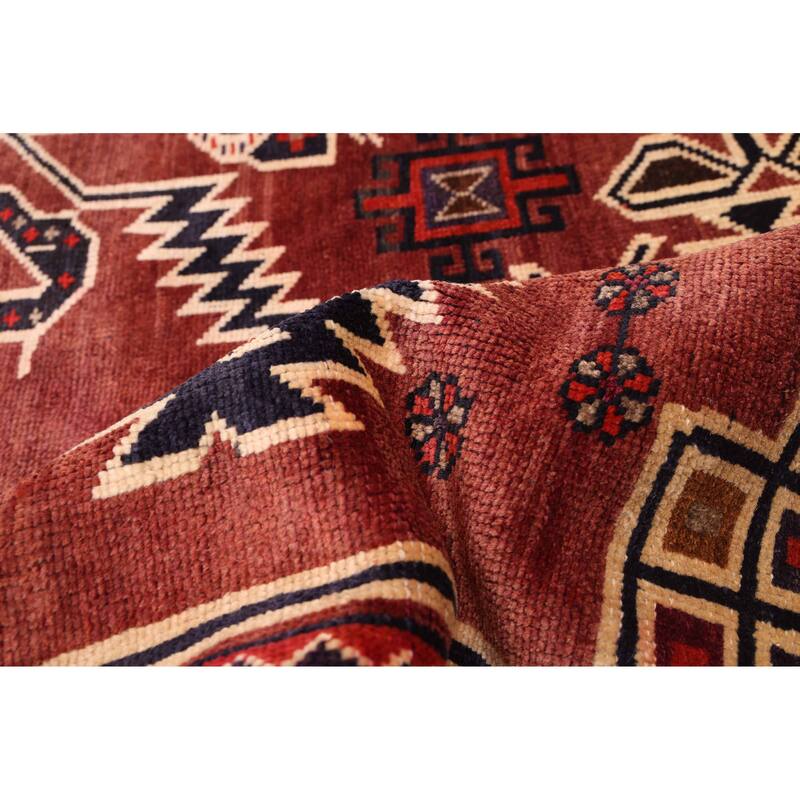 ECARPETGALLERY Hand-knotted Konya Anatolian Dark Red Wool Rug - 5'5 x 8'9