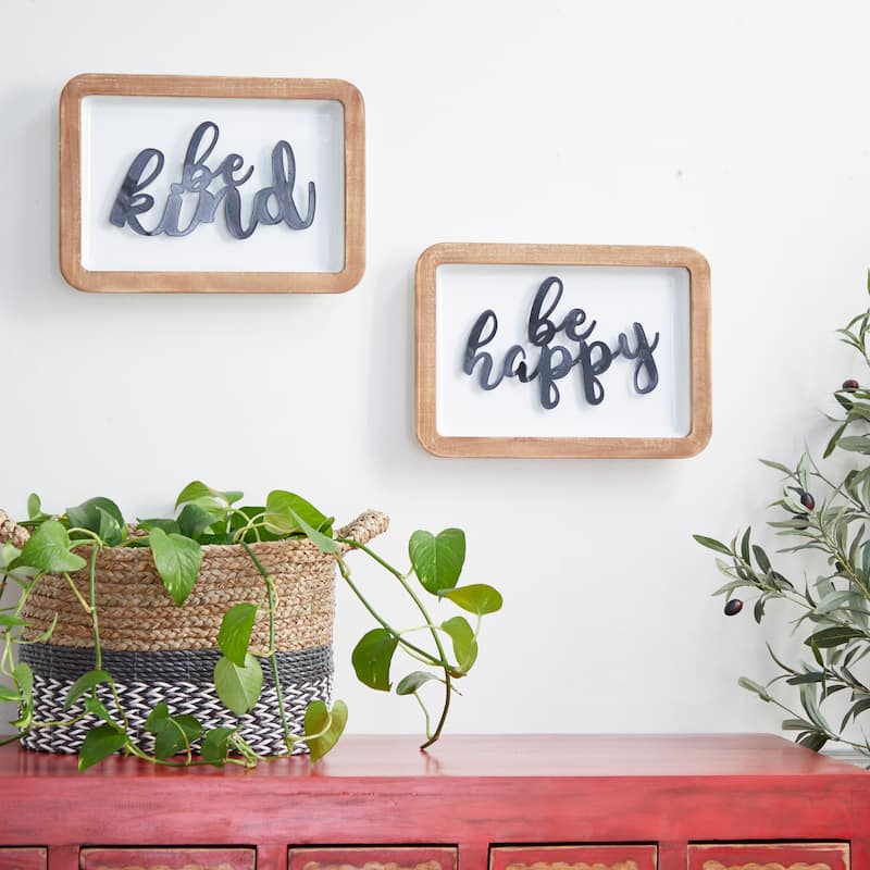White Iron Farmhouse Wall Decor (Set of 2)