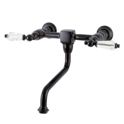 Kingston Brass Wilshire 1.2 GPM Wall Mounted Bridge Bathroom Faucet