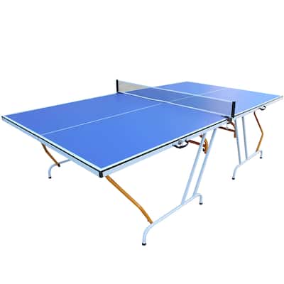 9ft Mid-Size Table Tennis Table Foldable,Portable Ping Pong Table Set