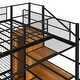 preview thumbnail 11 of 22, Versatile Design Twin over Full Metal Bunk Bed with Ladder and Wardrobe