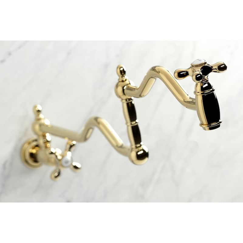 Heritage Wall Mount Pot Filler Kitchen Faucet