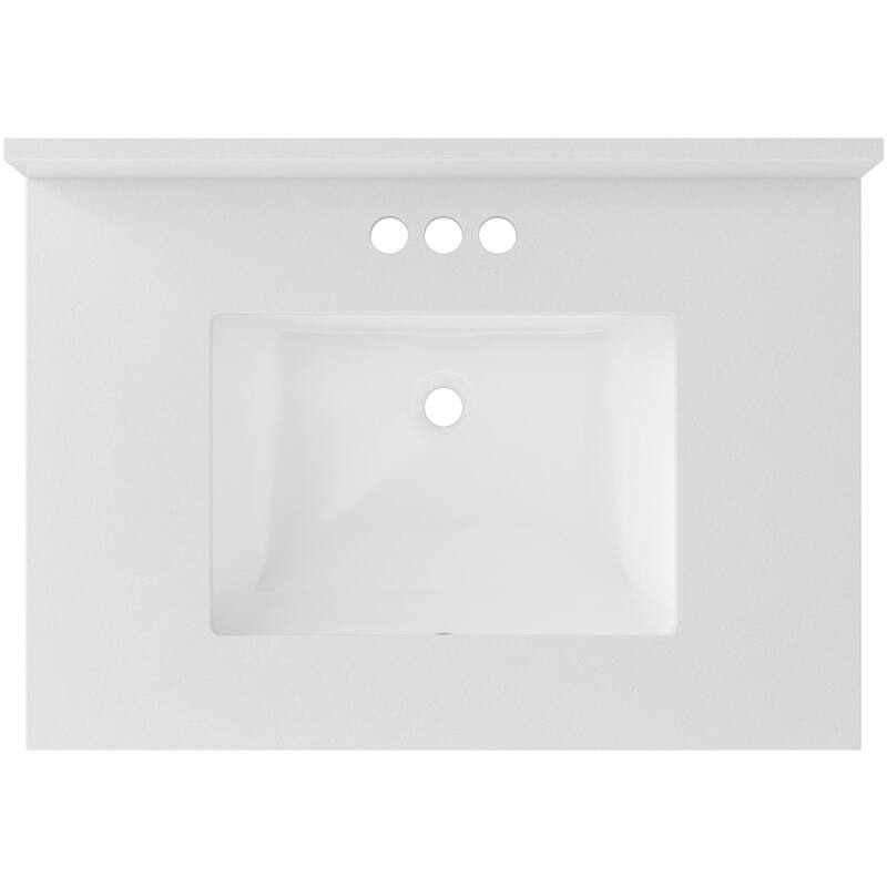 CRAFT + MAIN QZ31224R 31" Quartz Vanity Top with Backsplash and