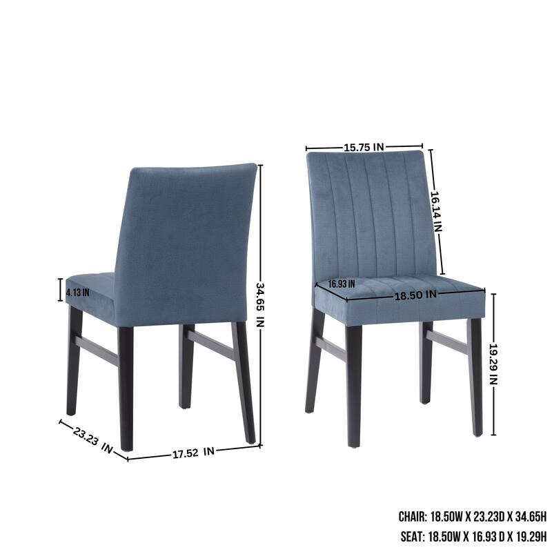 Roundhill Furniture Edo 5-Piece Dining Set, Round Table with 4 Upholstered Chairs,