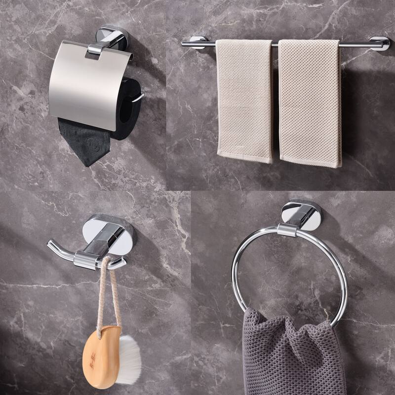 Wall Mounted 5 -Piece Bath Hardware Set Towel Holder Set