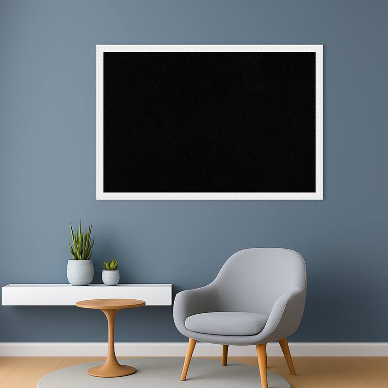 Bethany White Wood Framed Cork Board - Bulletin Board, Organization Board, Pin Board