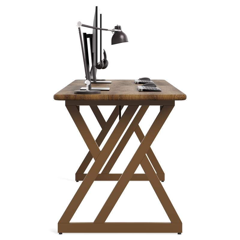 78.7-Inch Extra Long Computer Desk, Sturdy Wooden Office Desk, 2-Person Work Table Workstation for Home Office