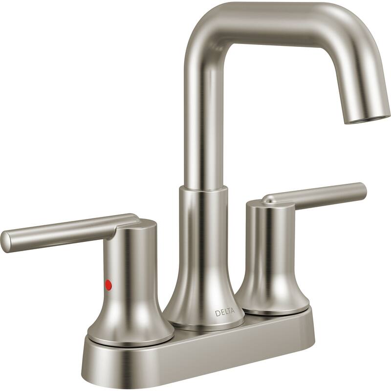Delta 2554-MPU-DST Trinsic 1.2 GPM Centerset Bathroom Faucet with Push - Brilliance Stainless