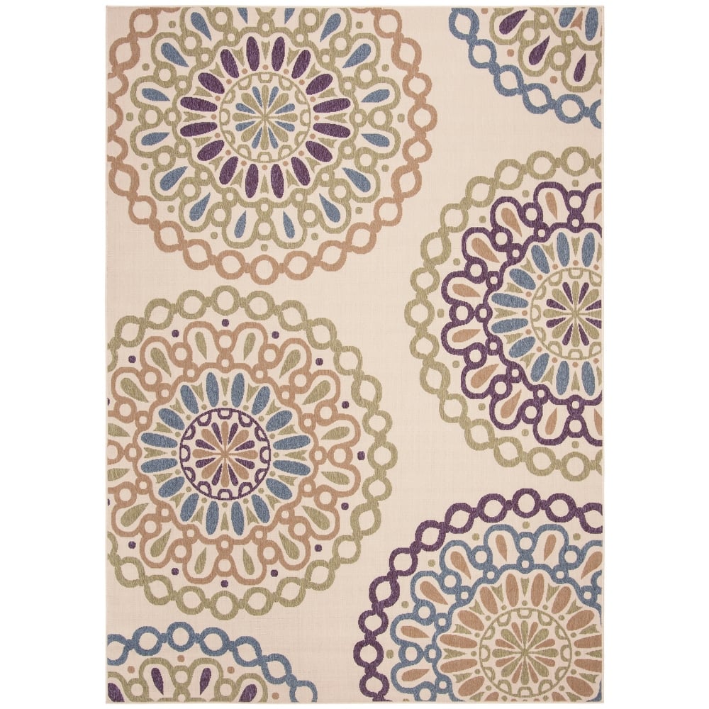 SAFAVIEH Veranda Elsi Geometric Medallion Indoor/Outdoor Area Rug