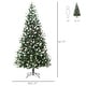 preview thumbnail 16 of 28, HOMCOM Flocked Christmas Tree with Mistletoe, Xmas Unlit Christmas Tree with Stand
