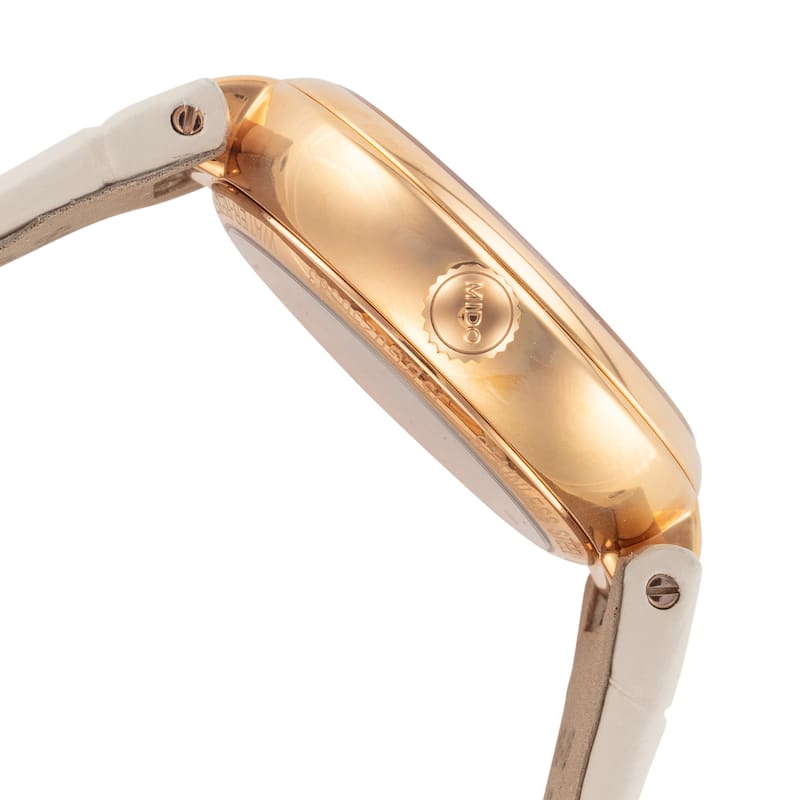 Mido Women's Baroncelli II 33mm Mother-of-Pearl Dial Leather Automatic Watch - Beige - One Size
