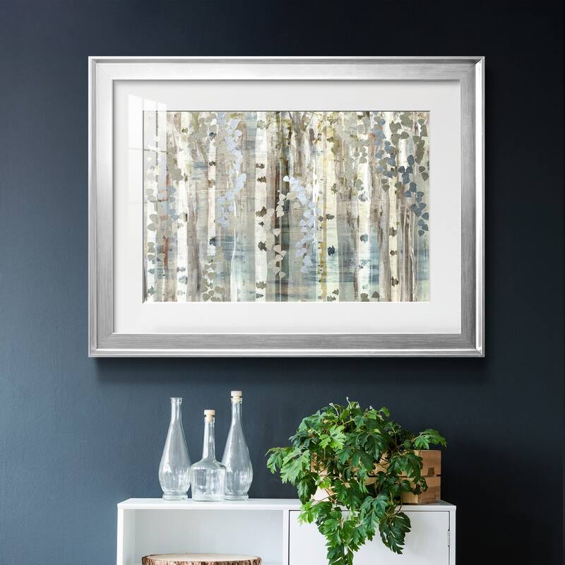 Birch Wood Meadow Premium Framed Print - Ready to Hang