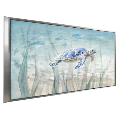 "Undersea Turtle" Print on Floating Canvas