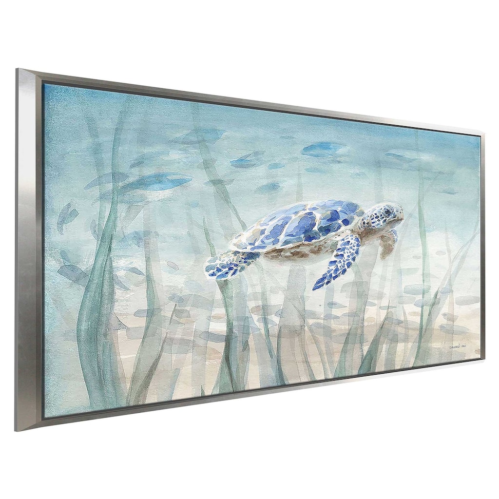 "Undersea Turtle" Print on Floating Canvas