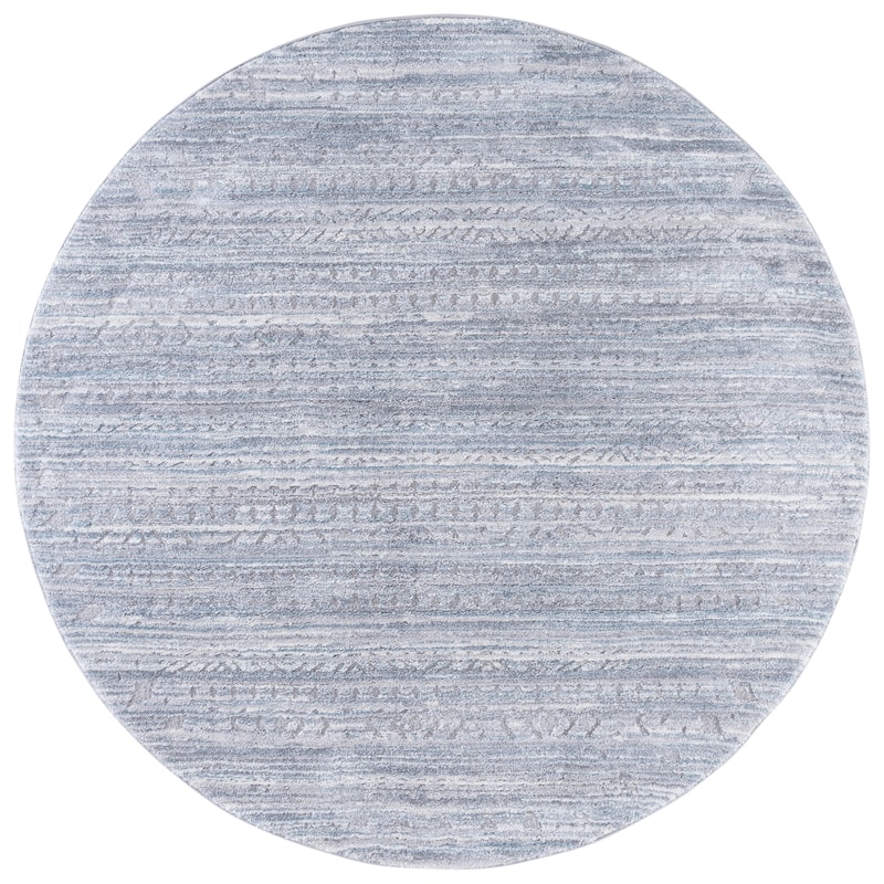 SAFAVIEH Northport Lujza Rug - 6'7" Round - Blue/Grey