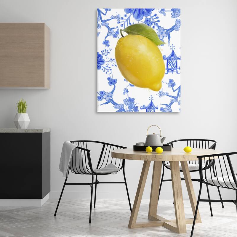 Stupell Lemon Over Chinoiserie Canvas Wall Art Design By Matthew Piotrowicz
