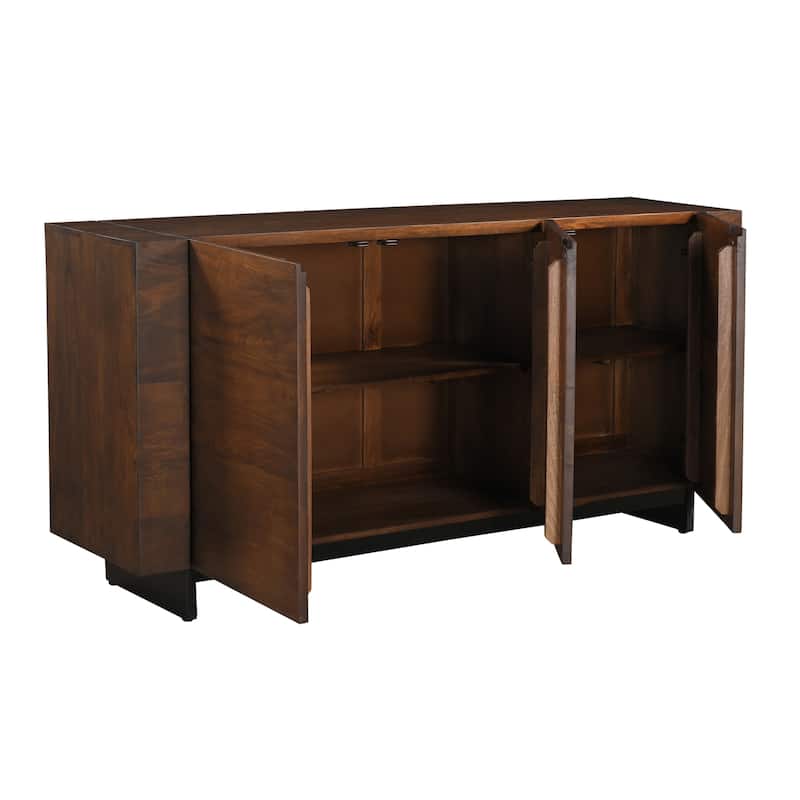 Quinn Contemporary Hardwood Storage Sideboard by Sevita - 70" W x 18" D x 34" H