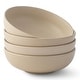 preview thumbnail 1 of 4, JoyJolt Mesa 4-Piece Stoneware Pasta Bowls Set - 30oz Beige