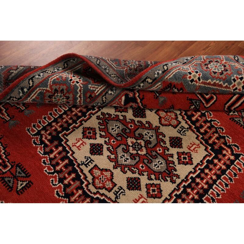 Traditional Indian Viss Area Rug Handmade Wool Carpet - 5'10"x 8'11"
