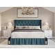 preview thumbnail 9 of 12, Andrea Tufted Upholstered Storage Panel Bed Denim Blue - Full