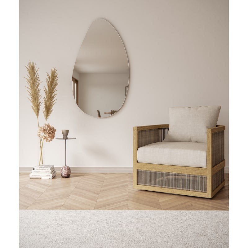 Starla 28 in. x 48 in. Pebble Mirror