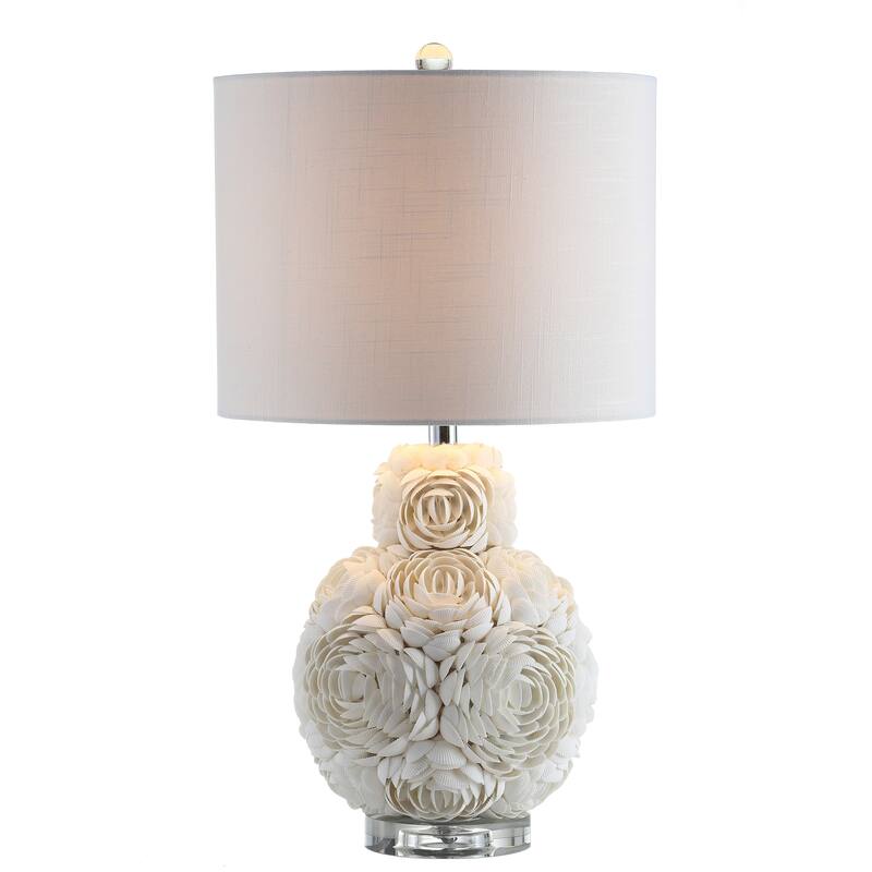 Dennis Rosette 24" LED Table Lamp, Cream by JONATHAN Y