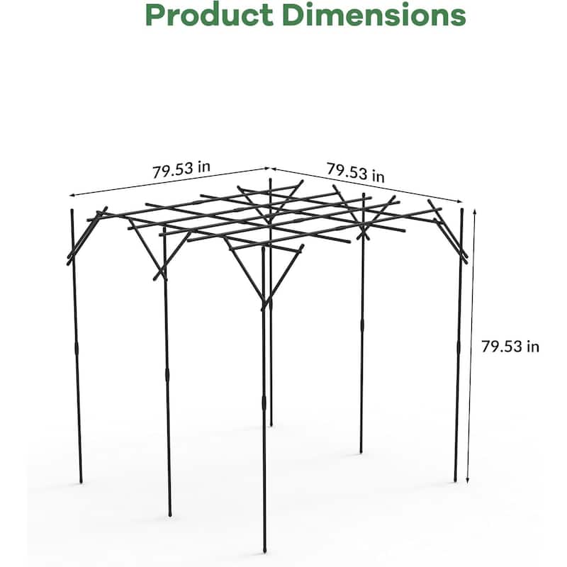 6.62 Feet Tall Garden Arch Trellis, for Climbing Plants