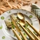 preview thumbnail 13 of 33, Mepra Fantasia Ice Gold Flatware Set 20-Pieces - Vanilla