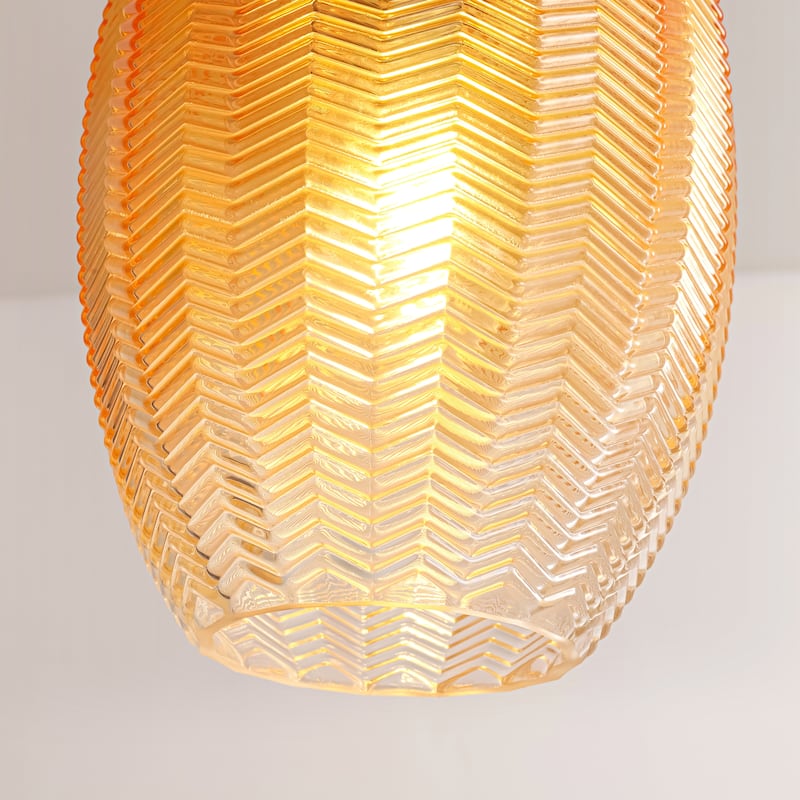 1/3-Light Modern Black Cylinder Colored Textured Gradient Glass Pendant Light for Kitchen Island or Stairway
