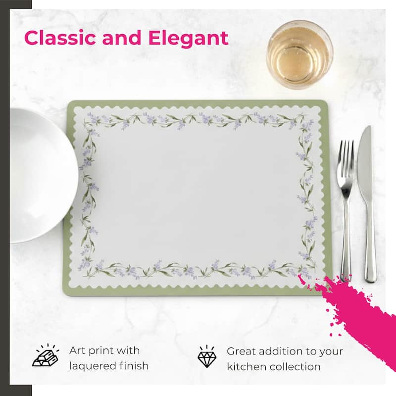Portmeirion Lavandula Placemats, Set of 4 - 12 x 16 in