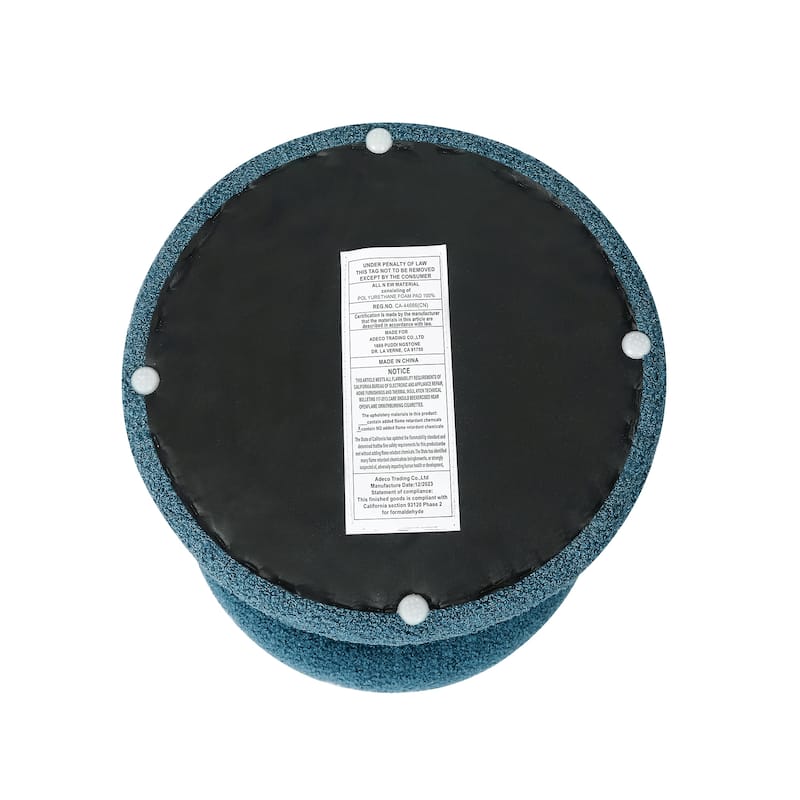 Adeco Mushroom Ottoman Large Soft Foot Stool for Living Room Bedroom