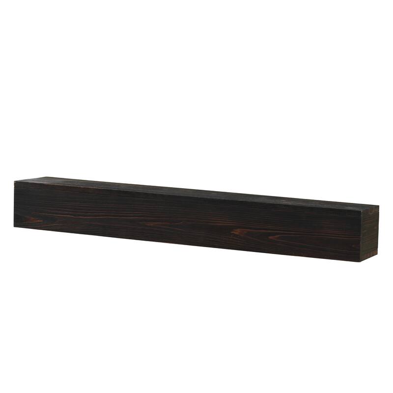 72" Rustic Wood Fireplace Mantel,Wall-Mounted & Floating Shelf for Home Decor
