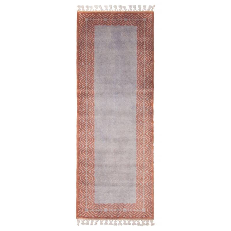 ECARPETGALLERY Hand-knotted Color Transition Grey Wool Rug - 2'9 x 7'9 - Grey - 2'9 x 7'9