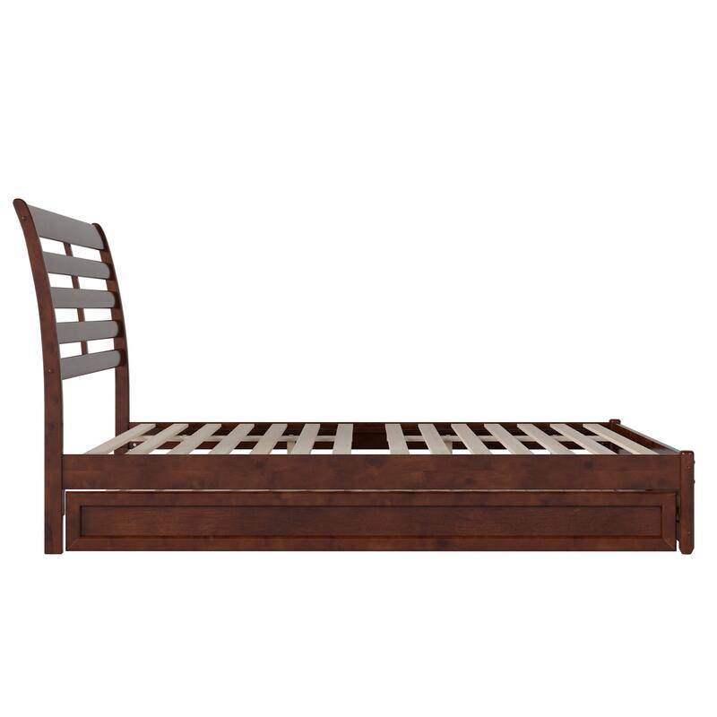 Emelie Platform Bed with Panel Footboard and Twin XL Trundle