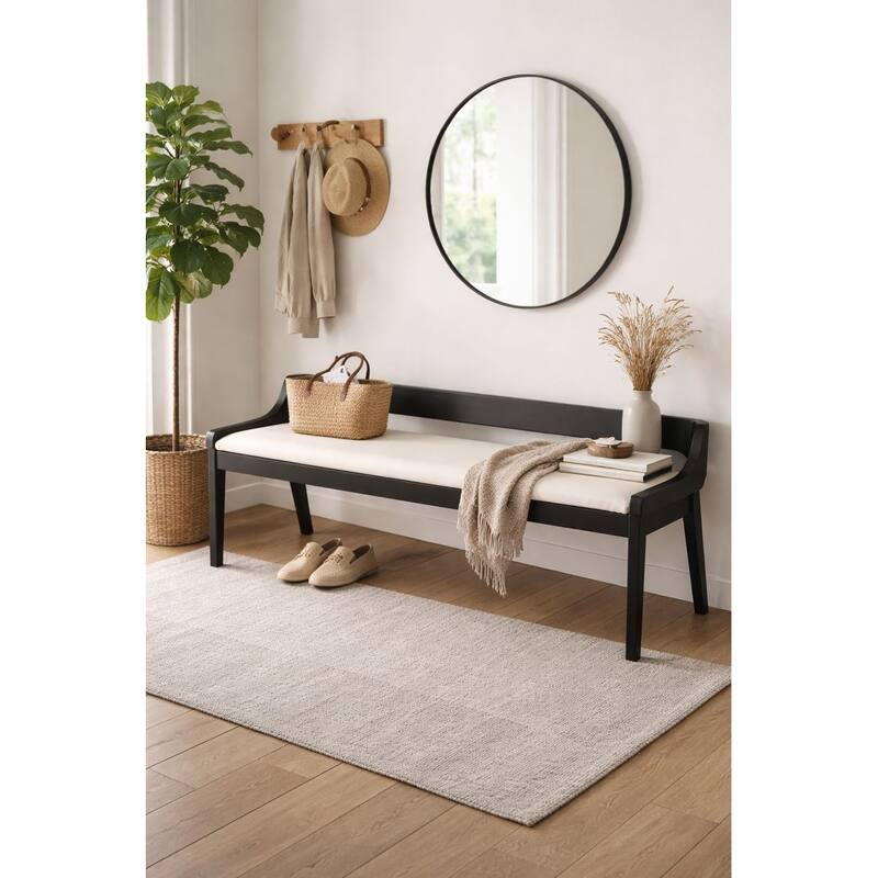 Rasmus Mid Century Wood Dining Bench